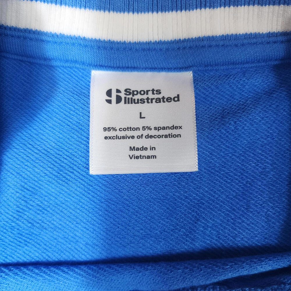 Women's Sports Illustrated Varsity Tank Top Bright Blue Size Large - Picture 3 of 6